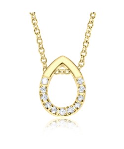 Gold Plated Necklace Silver SPE-2951-GP